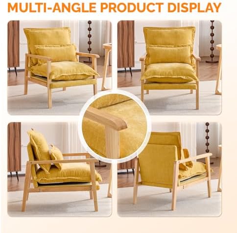 VINGLI Mid-Century Modern Cloud Accent Armchair - Image 3