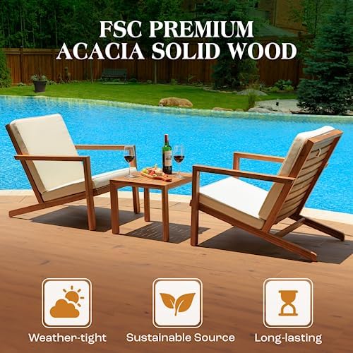 IDZO Natural 3-Piece Patio Bistro Sets - Image 3
