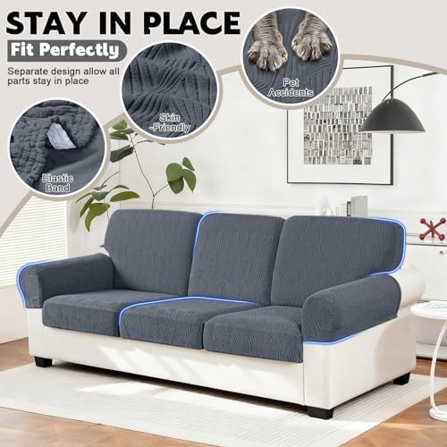 VANSOFY Stretch Couch Cushion Covers - Image 4