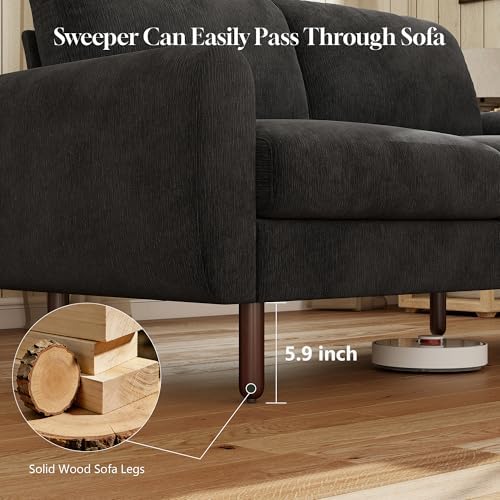 WorthFurni 68" Loveseat Sofa, Comfy Chenille Fabric Couches - Image 6