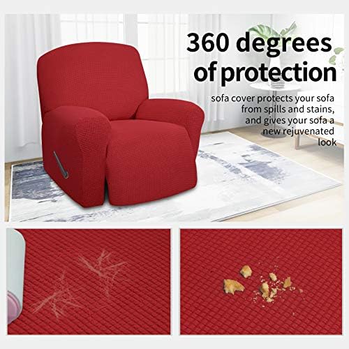 Easy-Going 4 Pieces Oversized Recliner Stretch Sofa Slipcover Sofa Cover - Image 3