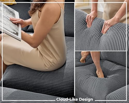 Jocisland Oversized Cloud Couch Sectional, U-Shaped Modular Couch - Image 5