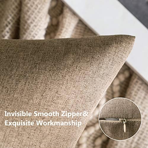 MIULEE Decorative Outdoor Pillow Covers Lumbar Waterproof 12x20 Khaki - Image 2