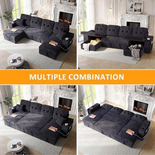 Modular Sectional Sleeper Sofa Bed, Couches - Image 7
