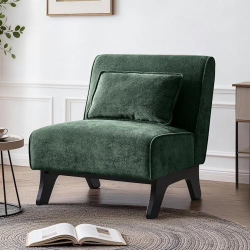 Armless Accent Chair Comfy Upholstered Modern Living Room Side Chair - Image 3