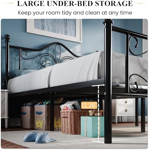 SHA CERLIN Full Size Metal Bed Frame - Image 5