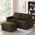 69” Chenille Loveseat Couch W/Movable Ottoman by ACMEASE