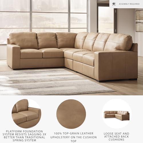 Signature Design by Ashley Bandon 3-Piece Leather Sectional Sofa - Image 4