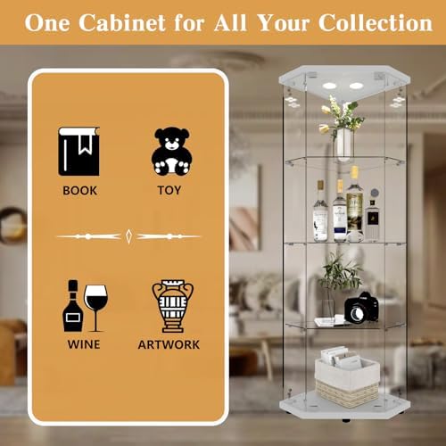 Beauty4U Corner Glass Display Cabinet - Image 5