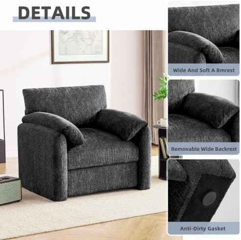 Howjoe Accent Chair for Living Room, Oversized Reading Armchair - Image 4