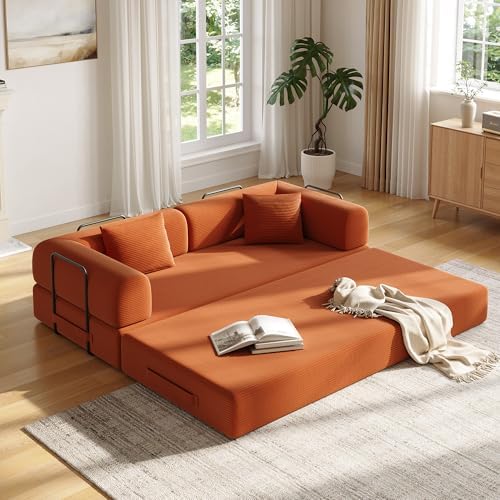 79in Boneless Couch Convertible Futon Sofa Bed Queen by Unknown
