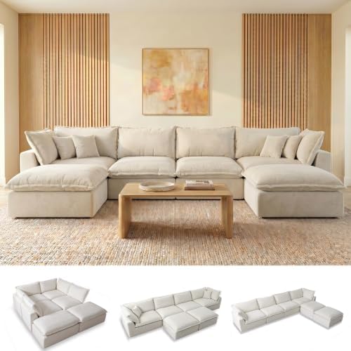 WEUP 170" Oversized Modular Sectional Sofa, Boneless Couch by Unknown