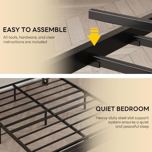 LIKIMIO Queen Bed Frame with Storage Headboard and Charging Station - Image 6