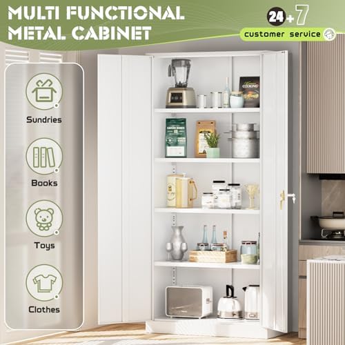 SUNCROWN 72" Metal Storage Cabinet - Image 4
