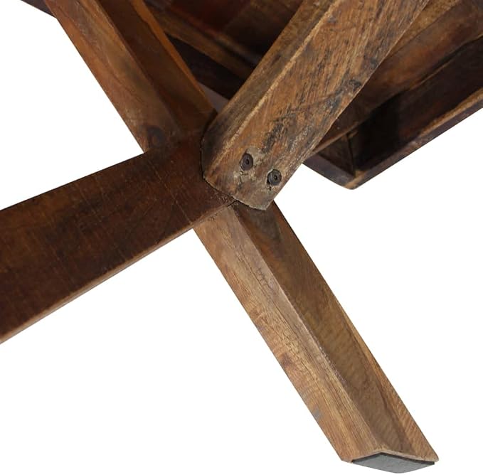 Unique Rustic Accent Table for Home Decor, Eco Friendly Recycled Wood Coffee - Image 6