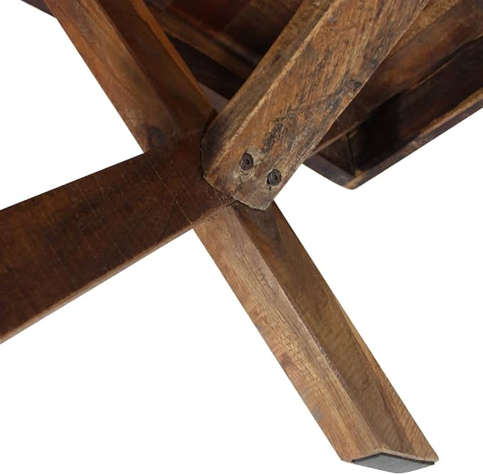 Rustic Farmhouse Coffee Table Handcrafted from Mixed Reclaimed Woods, Unique - Image 6