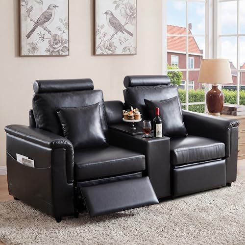RARZOE Modular Sectional Couch Armless Seats Module, Faux Leather Sofa 2 - Image 4