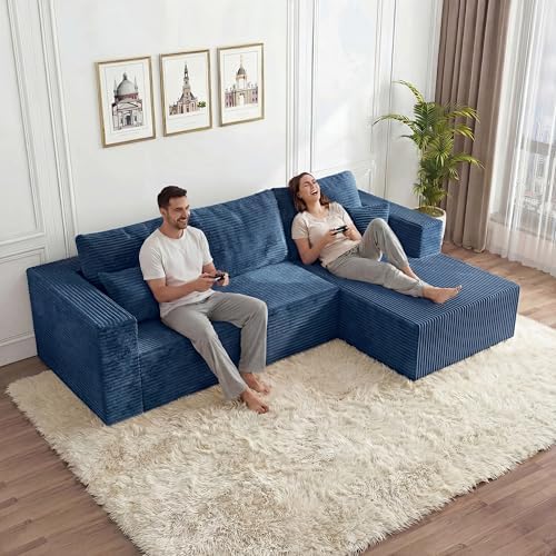108" Modular Sectional Sofa, L-Shaped Cloud Couch - Image 3