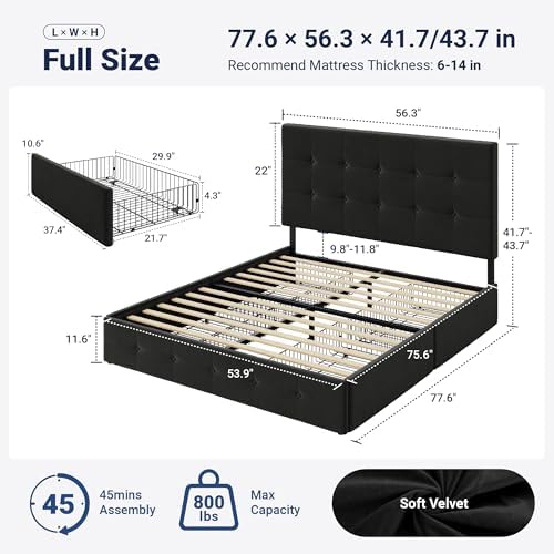 Allewie Full Size Storage Bed Frame - Image 2