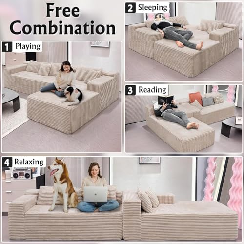 Boneless Couch Modular Sectional Sofa Cloud Couch - Image 4