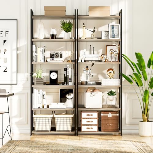 NUMENN Bookshelf, 6 Tier Freestanding Shelving Unit - Image 4
