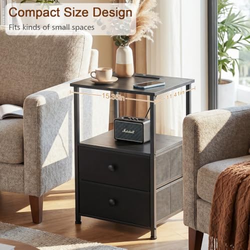 LOAKEKEL Nightstands Set of 2, Night Stand - Image 6
