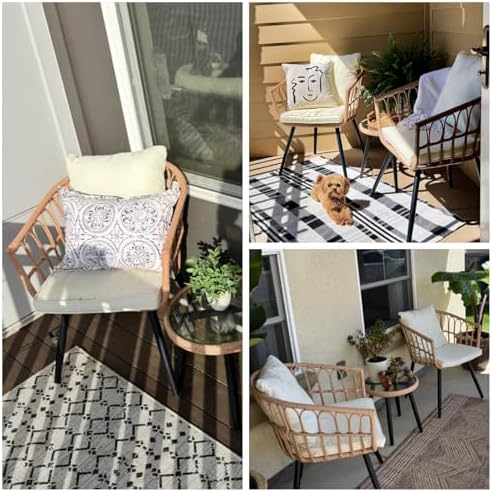 PORWEY 3 Piece Patio Bistro Set - Image 6