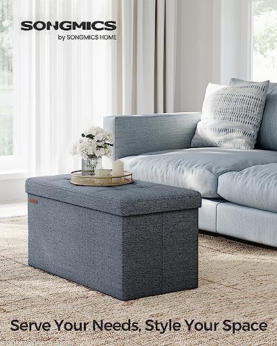 SONGMICS 30 Inches Folding Storage Ottoman Bench, Load 660 lb - Image 3