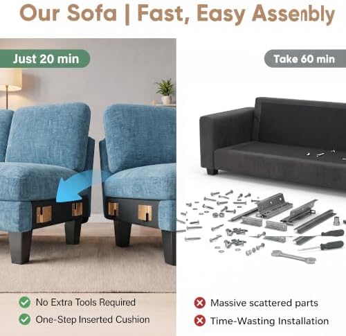 Homall 105" U-Shaped Sectional Couches, Sofa Couch - Image 7