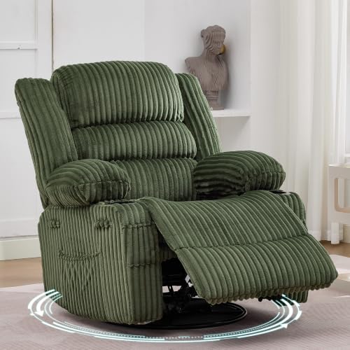 360° Swivel Rocker Recliner Chair Manual Reclining Chair - Image 2