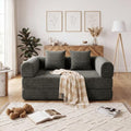 53.15'' Convertible Compressed Corduroy Folding Cloud Sofa Bed, Modern Boneless by GORGENIUS