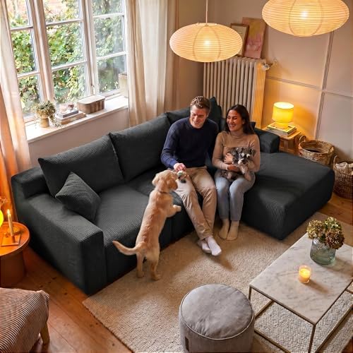 Homkdom Modular Sectional Sofa for Apartment, Right Facing - Image 4