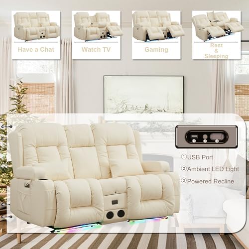 TUNYI Power Loveseat Recliner Sofa - Image 4