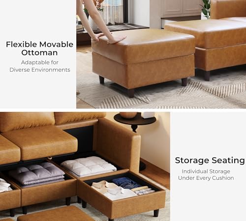 ABCASA Modular Sectional Loveseat Sofa Couch - Image 5