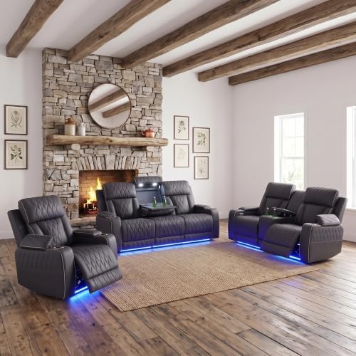 Leather Power Recliner Sofa Set by PonlivingFurniture