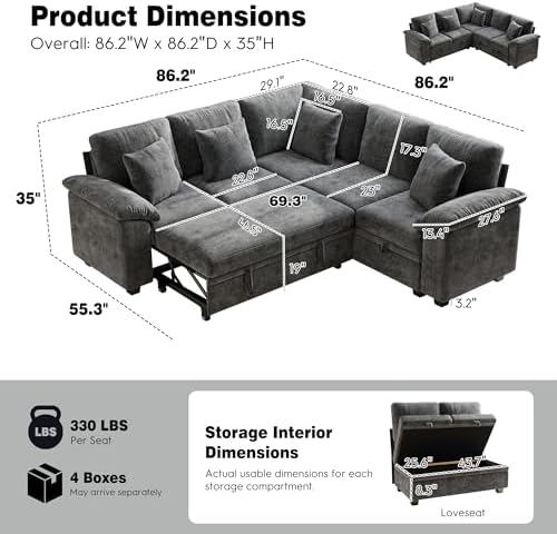 Ihanherry 86" Modular Sectional Sofa - Image 3