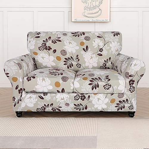 SearchI Stretch Sofa Cover Printed Couch Cover, Floral Pattern 3 Pieces - Image 5