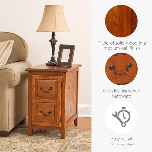 Leick Home Mission Cabinet End Table, Medium Oak - Image 3