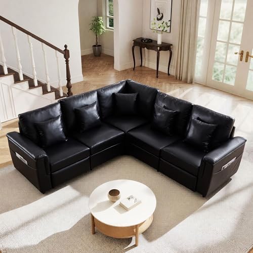 ORRD Modern Faux Leather Corner Sofa Seat - Image 2