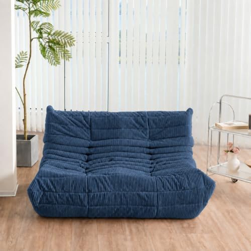 N&V Fireside Loveseat, Mid Century Armless Twin Size Floor Sofa, Soft Premium - Image 6