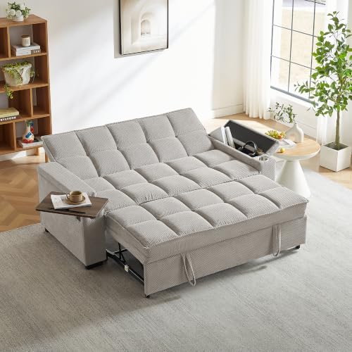 Auvsoce 74" 3-in-1 Convertible Sleeper Sofa Bed, Pull Out Couch by Auvsoce