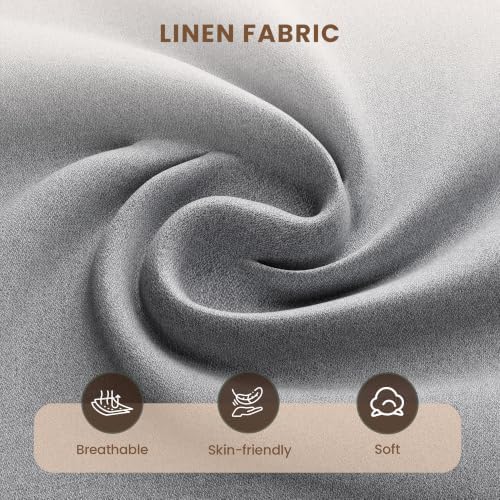 51'' Small Loveseat Sofa, 2-Seater Linen Fabric Couch - Image 5