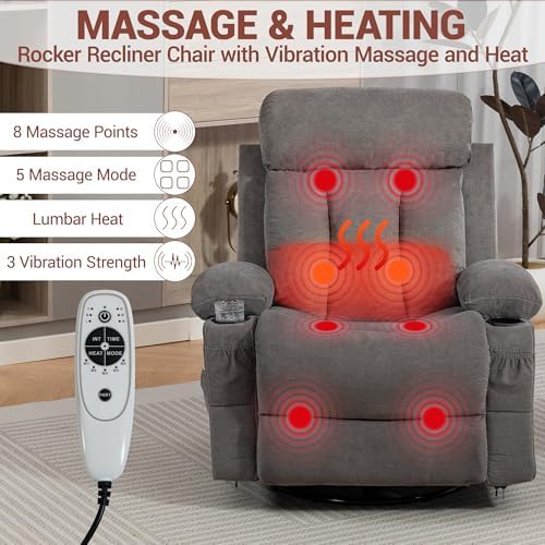 Manual Reclining Sofa Set, 3 Piece Recliner Living Room Furniture Sets - Image 4