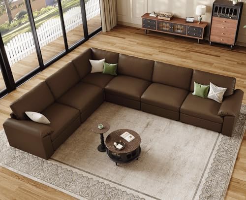 EASE MOOSE Modular Sectional Sofa, Large Modular Couch, Deep Brown - Image 3