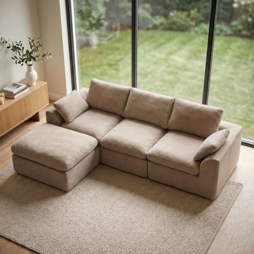 108" Cloud Sectional Couches for Living Room, Oversized Boneless Modular L by Unknown