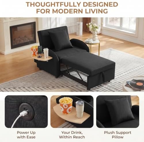 Single Sleeper Sofa Chair Bed - Image 5