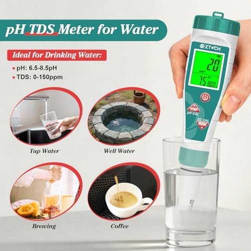 Pool Salinity pH Tester Hydrogen Water Tester, 7 in 1 pH Salt ORP - Image 5