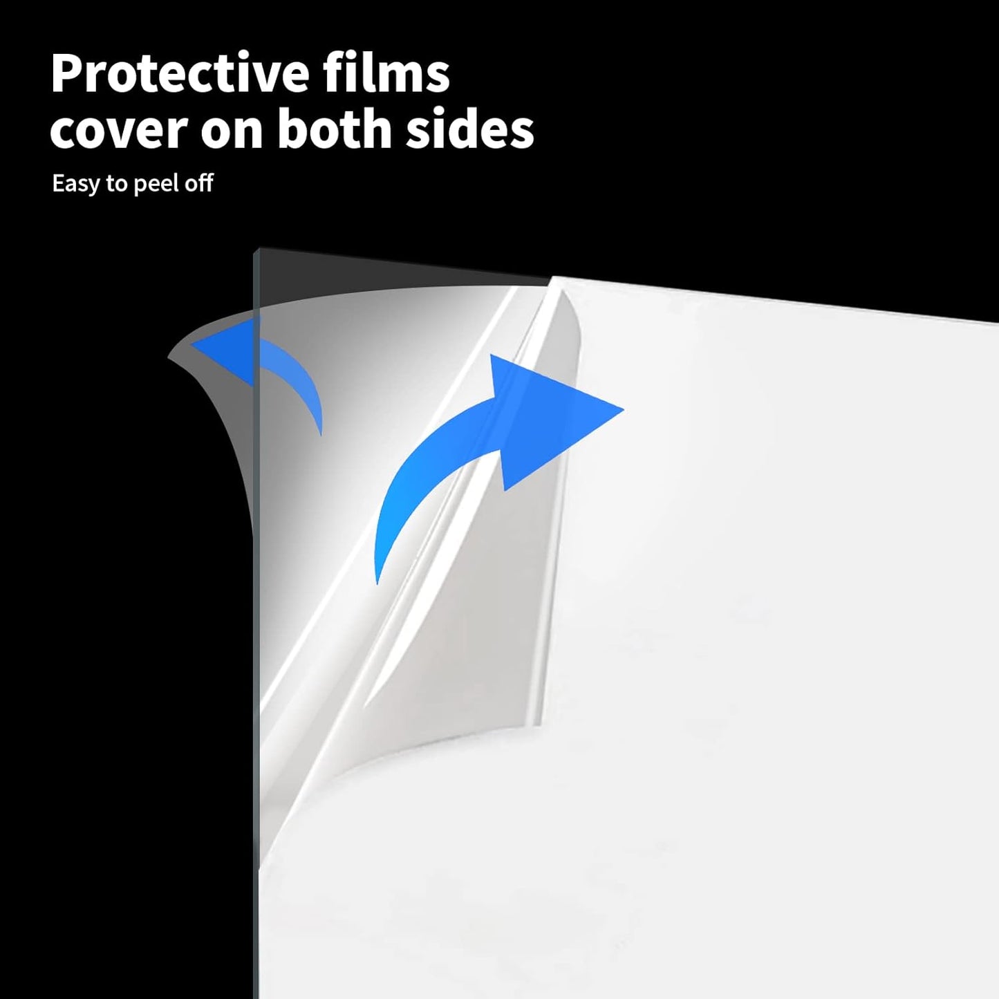 Art3d (2 Pack) 1/8" Thick Plexiglass Sheets - 59" x 29" PET Clear Acrylic Sheets for Art Design，Craft Projects, Signs, DIY in Home, Wedding, Festival,Party,Office