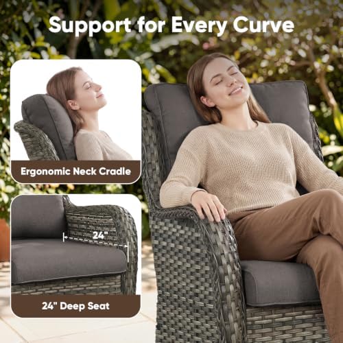 Belord 3-Piece PE Wicker Outdoor Sofa - Image 3