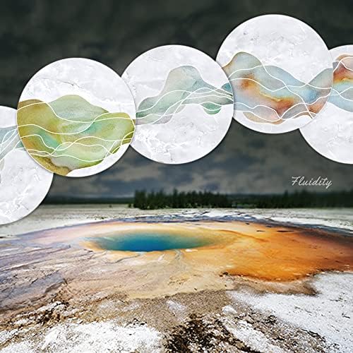 UMIRRO Absorbent Ceramic Stone Coasters Set of 6 - Image 5